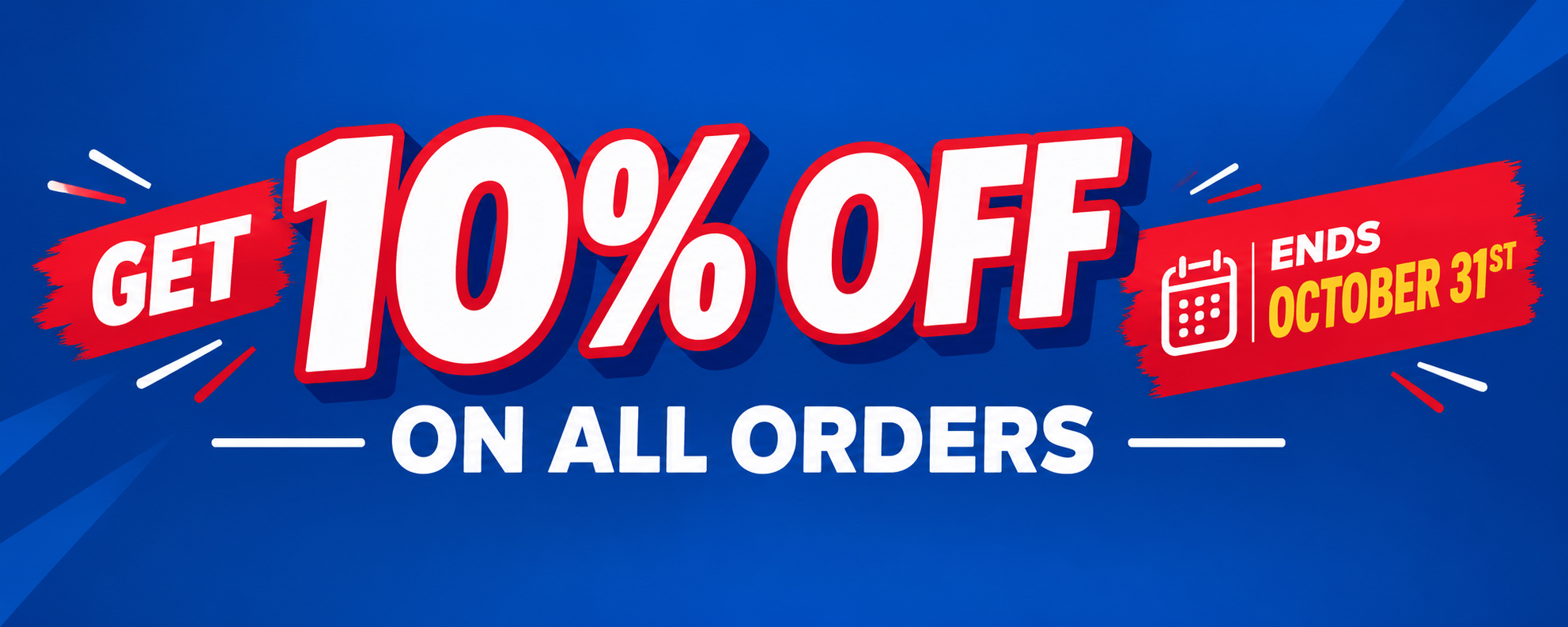 10% Off On All Orders